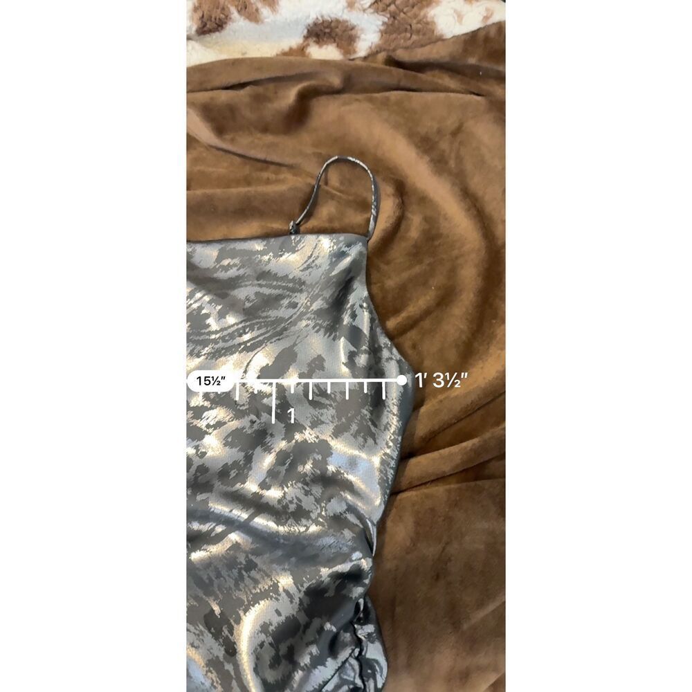 Zara Women’s Gray Silk Dress Size Small - Picture 5 of 5